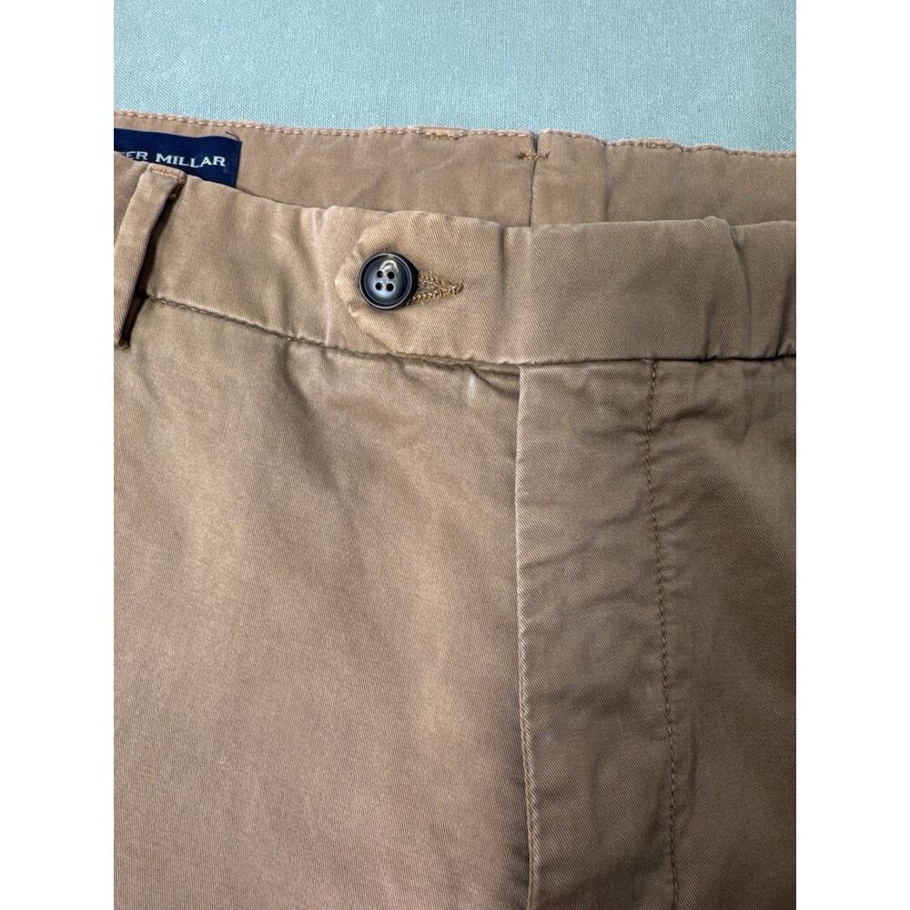 Peter Millar Collection Mens Chino Pants 36 Khaki Stretch Flat Front Casual - Picture 11 of 11